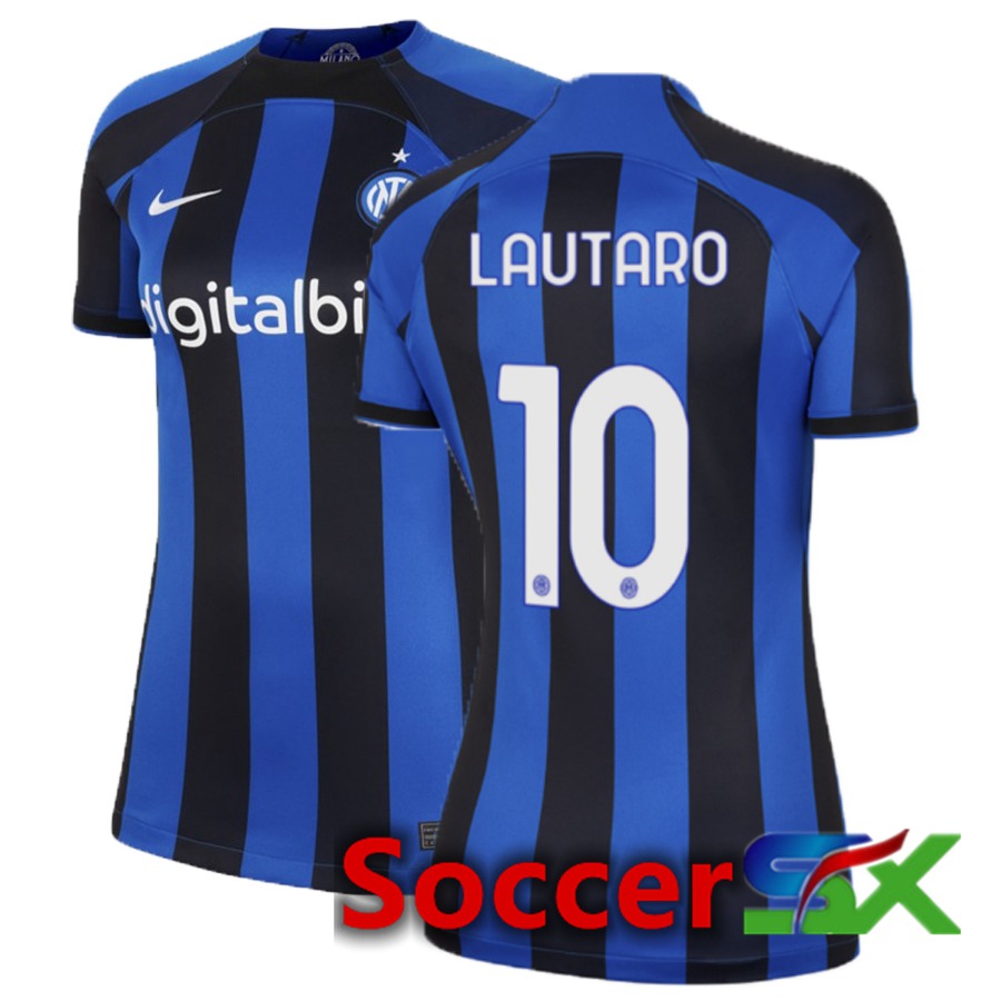 Inter Milan (Lautaro 10) Womens Home Jersey 2022/2023