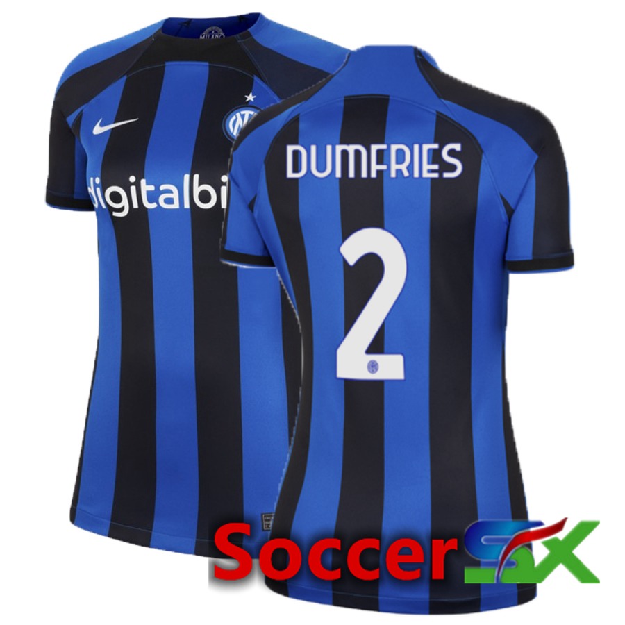 Inter Milan (Dumfries 2) Womens Home Jersey 2022/2023