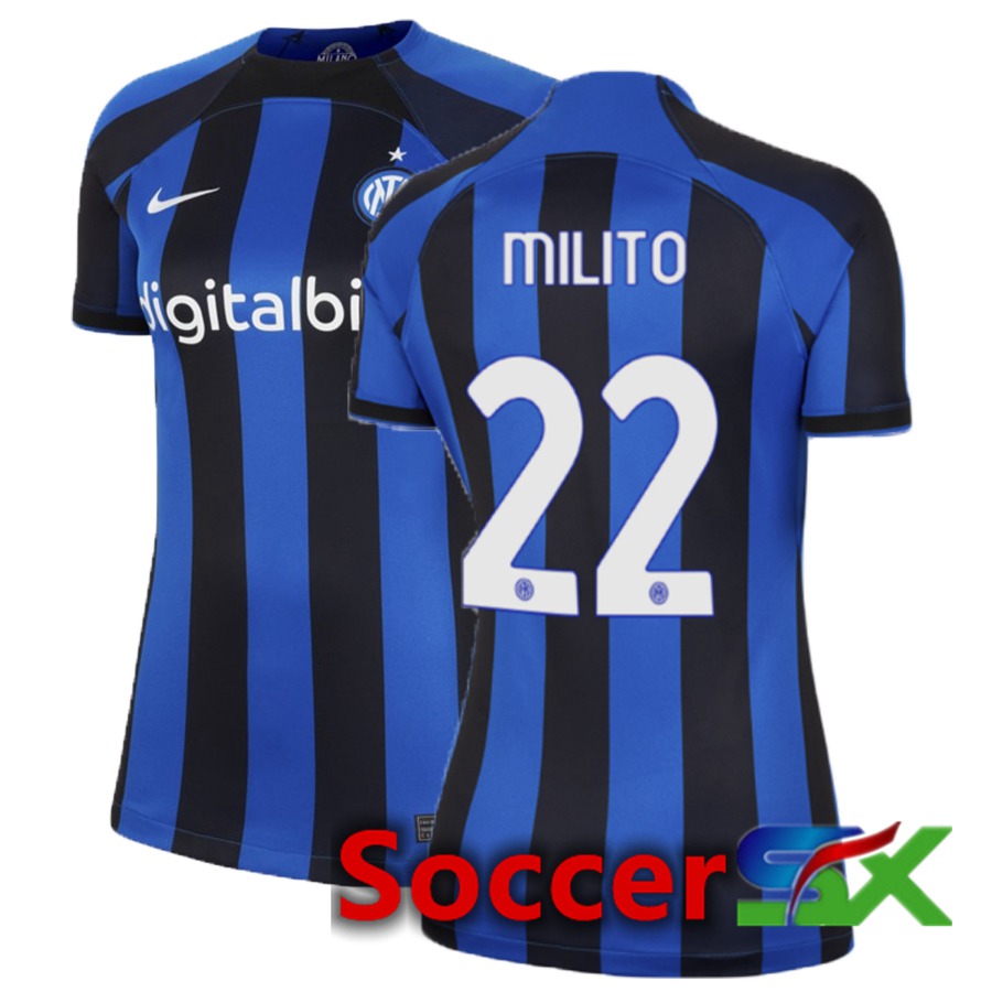 Inter Milan (Milito 22) Womens Home Jersey 2022/2023