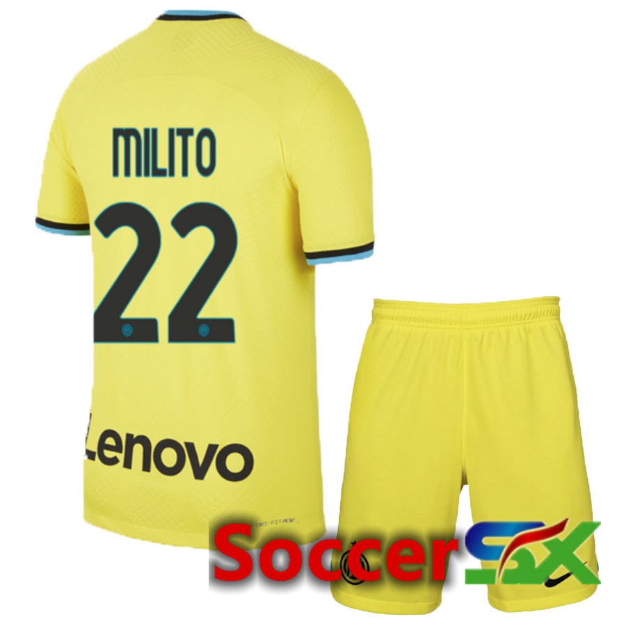Inter Milan (Milito 22) Kids Third Jersey 2022/2023
