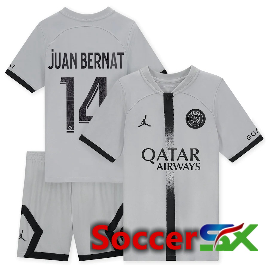 Paris PSG (Juan Bernat 14) Kids Away Jersey 2022/2023