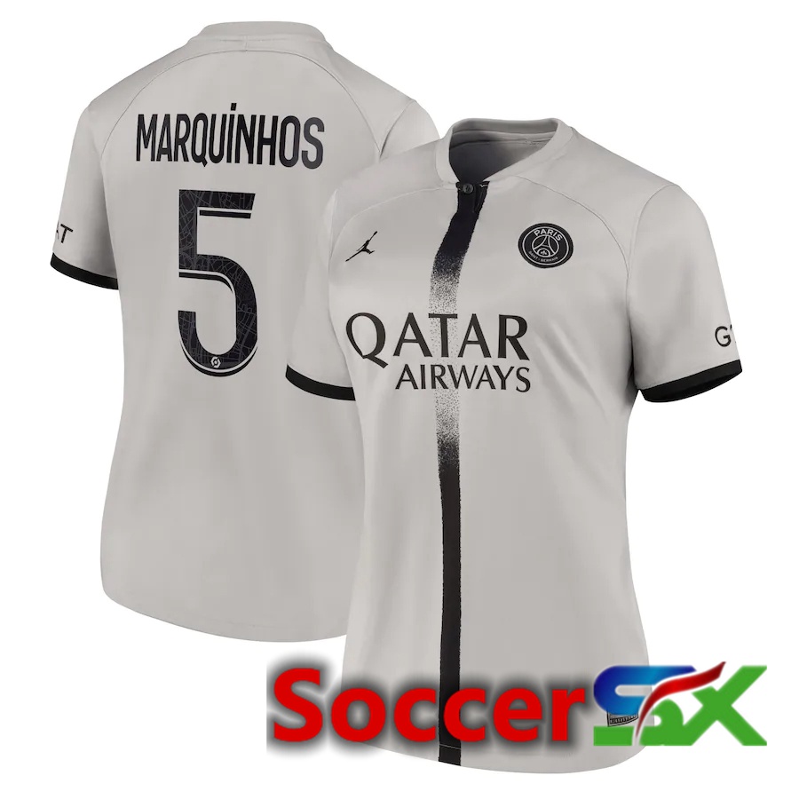 Paris PSG (Marquinhos 5) Womens Away Jersey 2022/2023