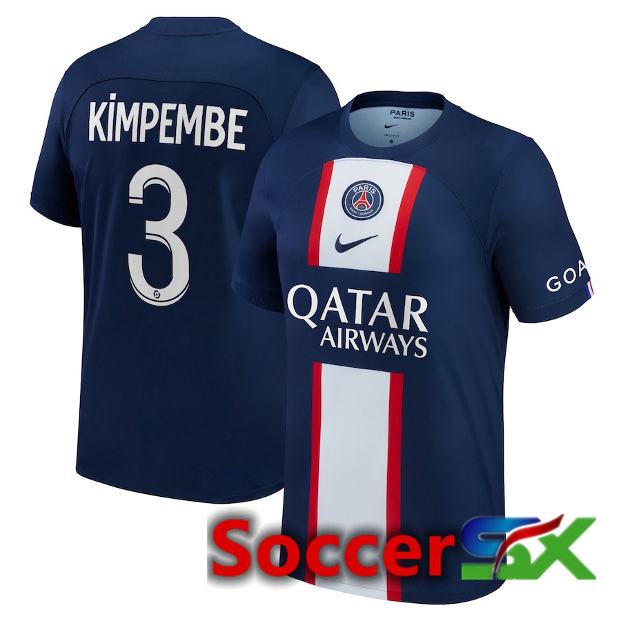 Paris PSG (Kimpembe 3) Home Jersey 2022/2023