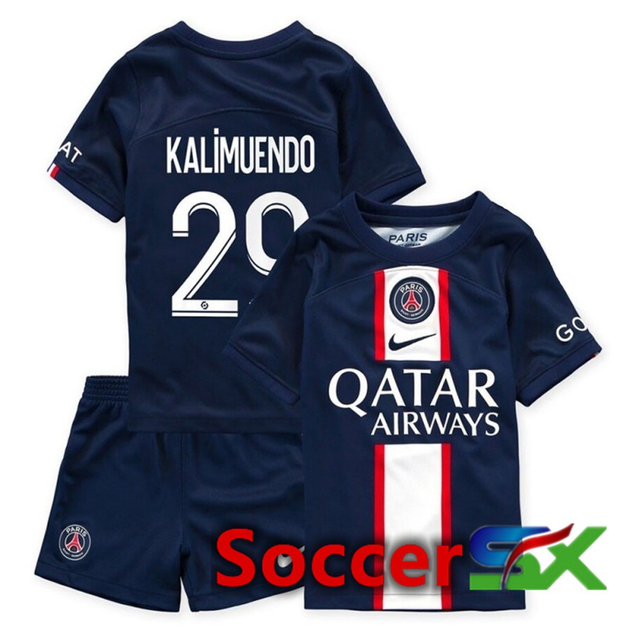 Paris PSG (Kalimuendo 29) Kids Home Jersey 2022/2023