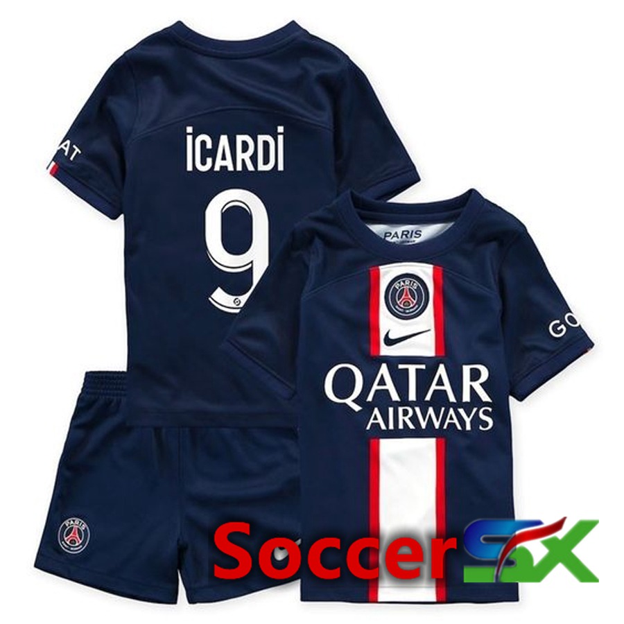 Paris PSG (Icardi 9) Kids Home Jersey 2022/2023