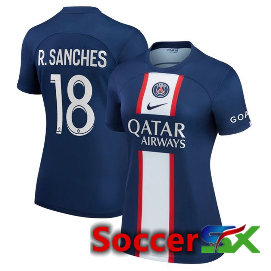 Paris PSG (R.Sanches 18) Womens Home Jersey 2022/2023