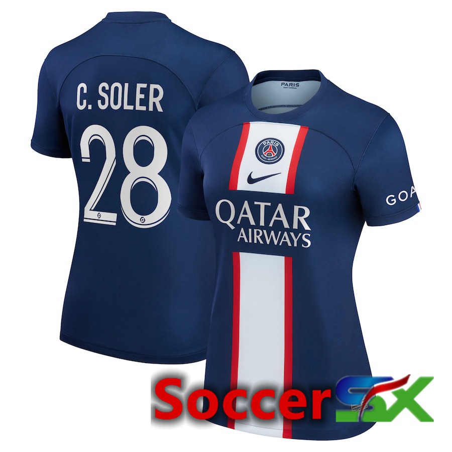 Paris PSG (C.Soler 28) Womens Home Jersey 2022/2023