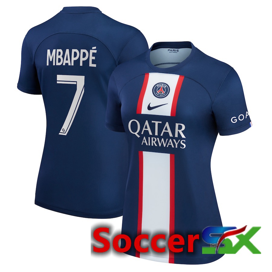 Paris PSG (Mbappé 7) Womens Home Jersey 2022/2023