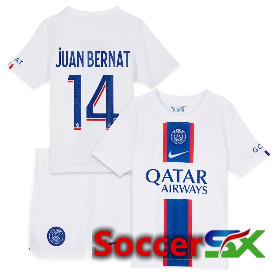 Paris PSG (Juan Bernat 14) Kids Third Jersey 2022/2023