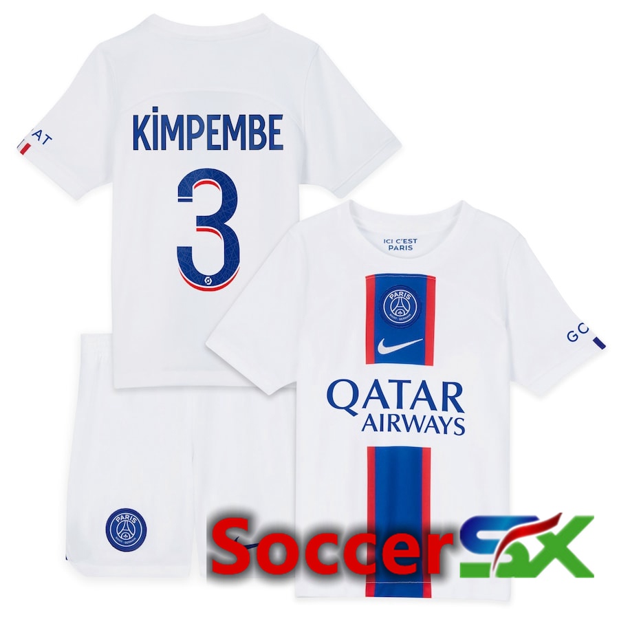 Paris PSG (Kimpembe 3) Kids Third Jersey 2022/2023