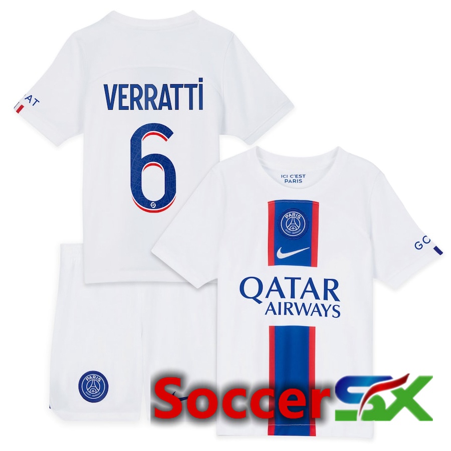 Paris PSG (Verratti 6) Kids Third Jersey 2022/2023