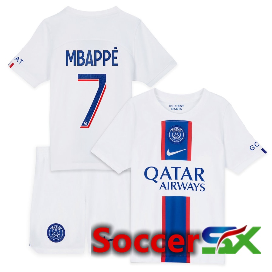 Paris PSG (Mbappé 7) Kids Third Jersey 2022/2023