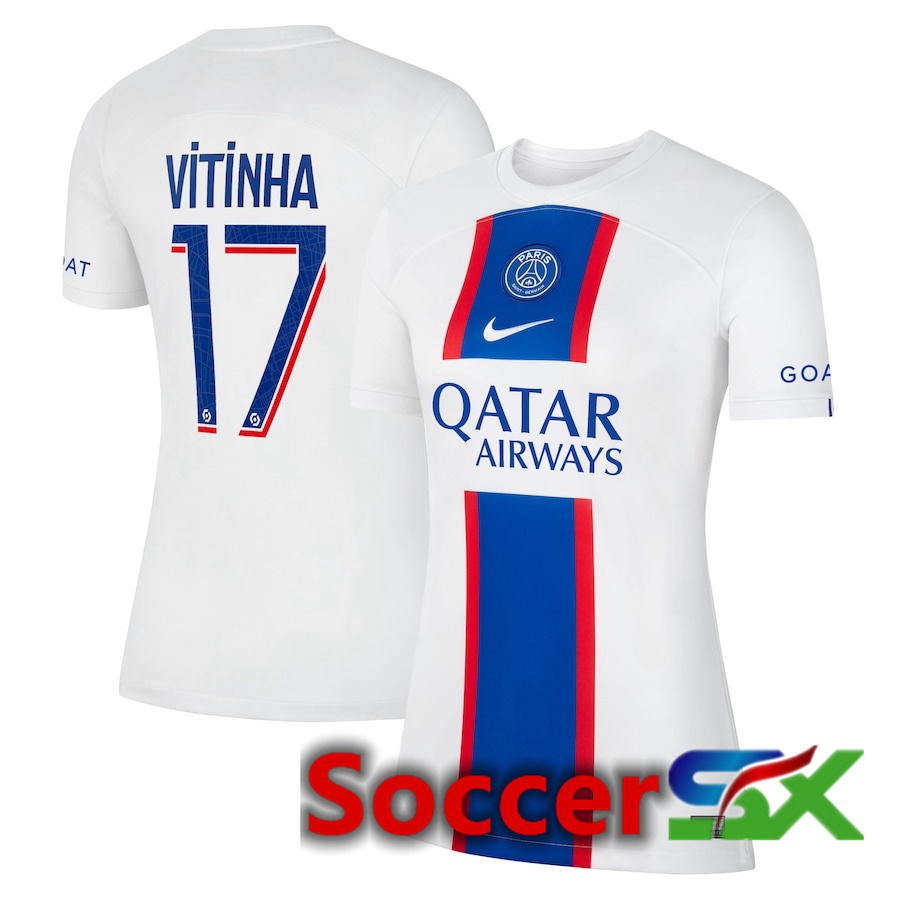 Paris PSG (Vitinha 17) Womens Third Jersey 2022/2023