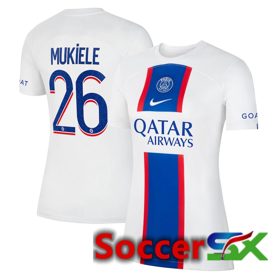 Paris PSG (Mukiele 26) Womens Third Jersey 2022/2023