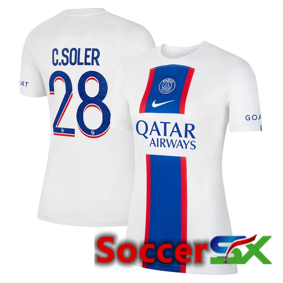 Paris PSG (C.Soler 28) Womens Third Jersey 2022/2023