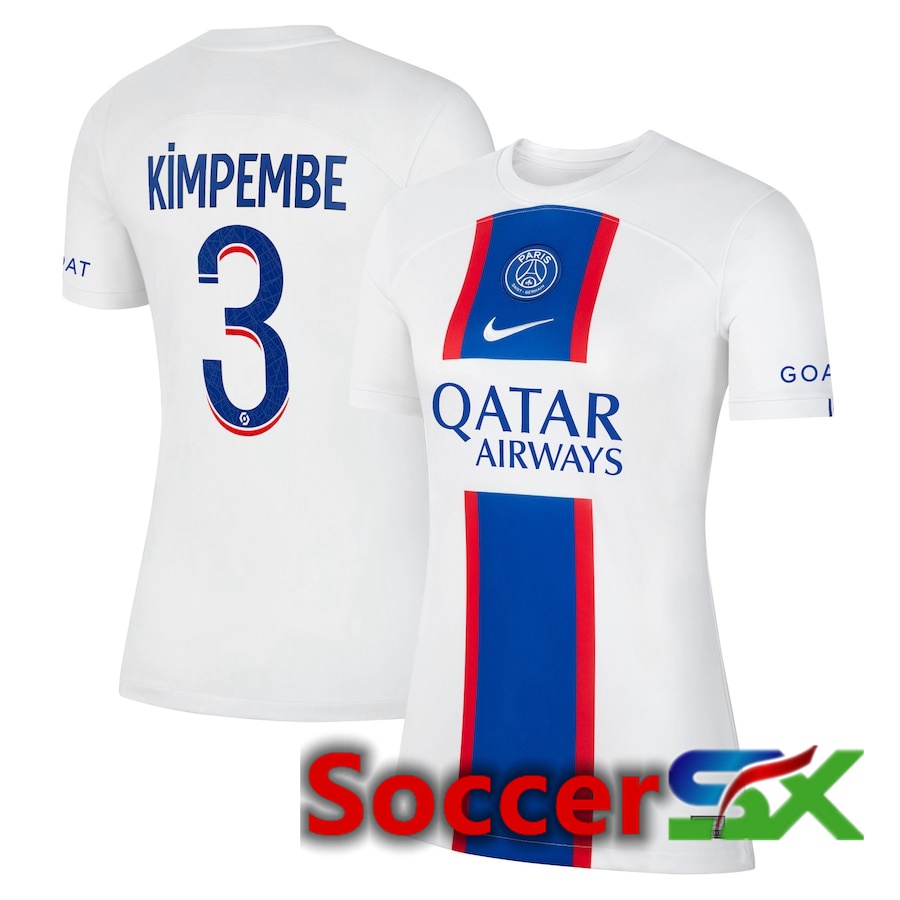 Paris PSG (Kimpembe 3) Womens Third Jersey 2022/2023
