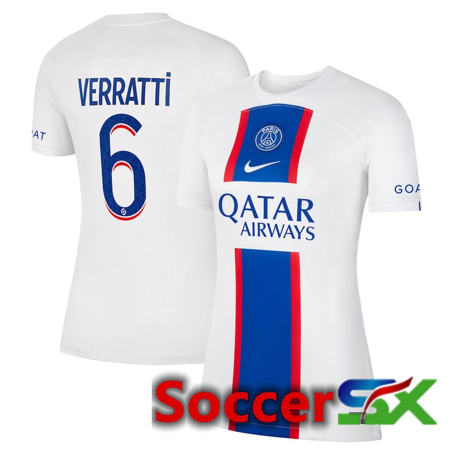 Paris PSG (Verratti 6) Womens Third Jersey 2022/2023