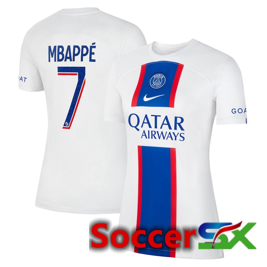 Paris PSG (Mbappé 7) Womens Third Jersey 2022/2023