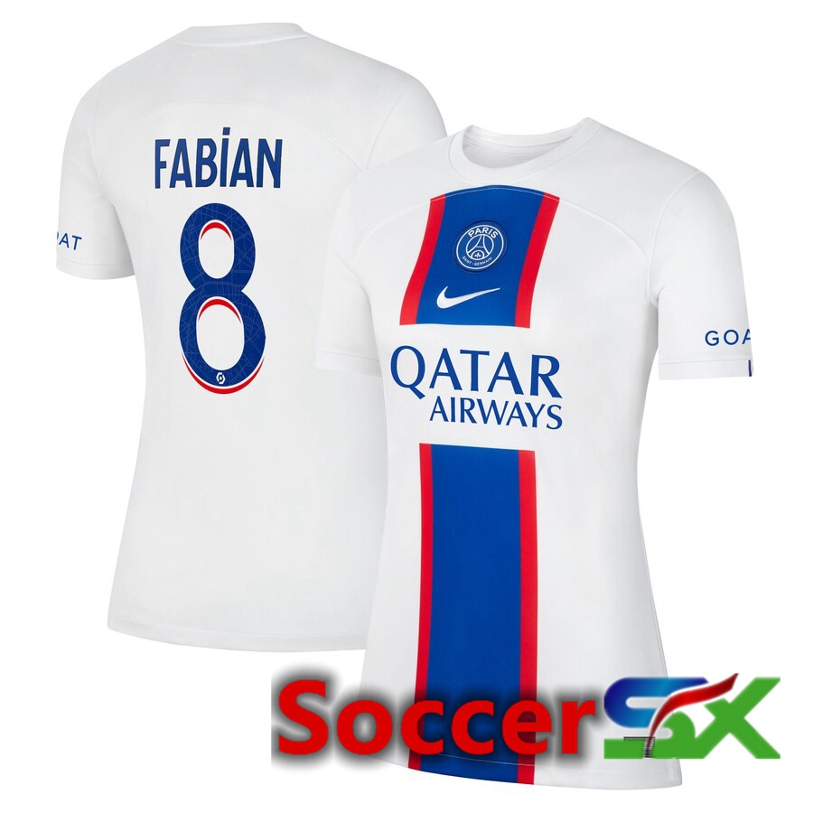 Paris PSG (Fabian 8) Womens Third Jersey 2022/2023