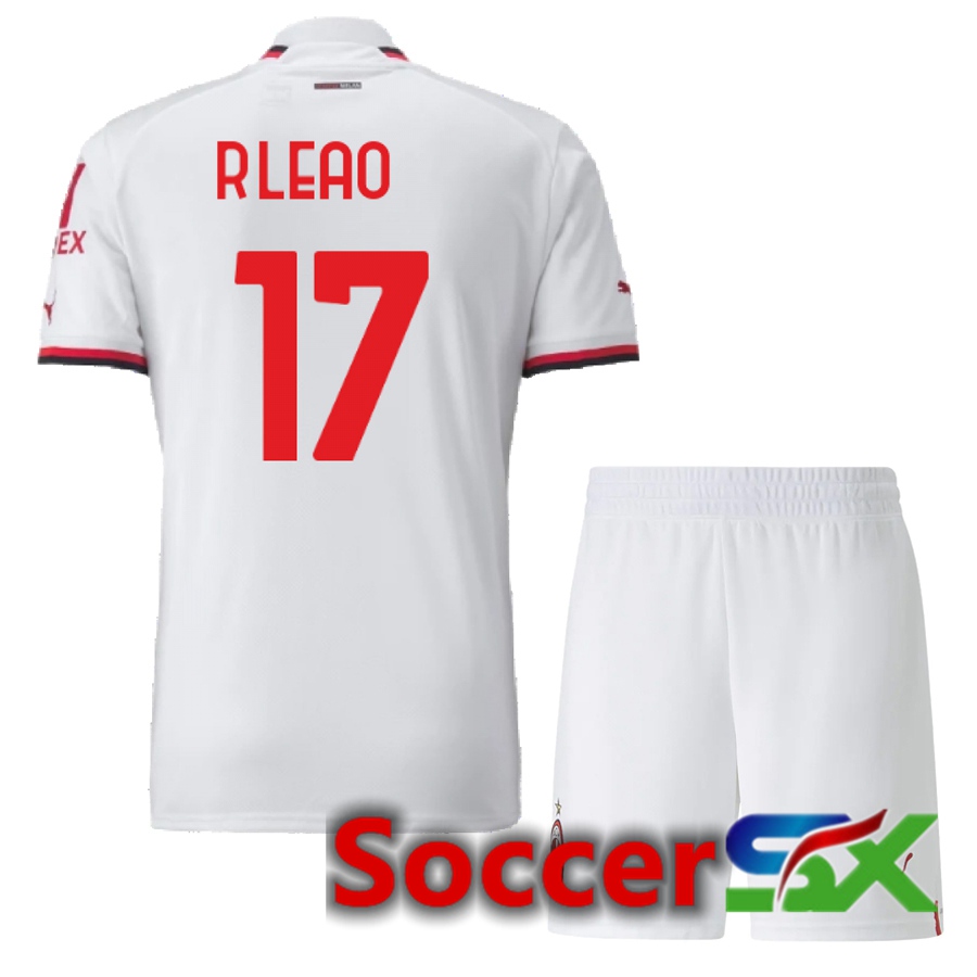 AC Milan (R.Leao 17) Kids Away Jersey 2022/2023