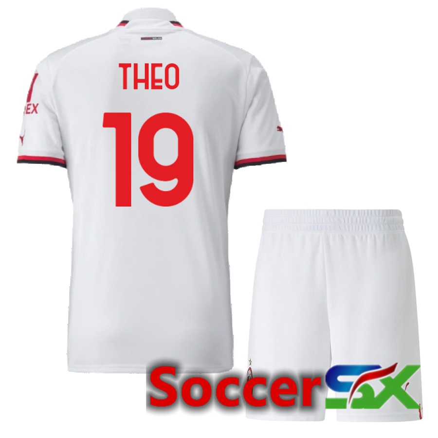 AC Milan (Theo 19) Kids Away Jersey 2022/2023