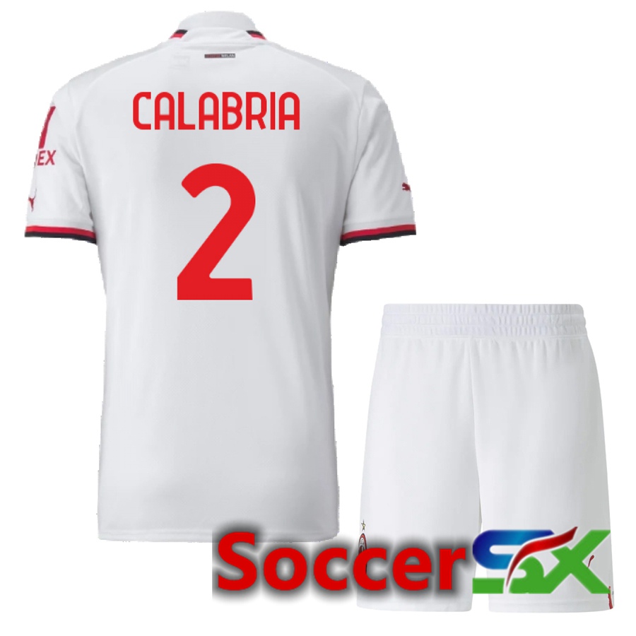 AC Milan (Calabria 2) Kids Away Jersey 2022/2023