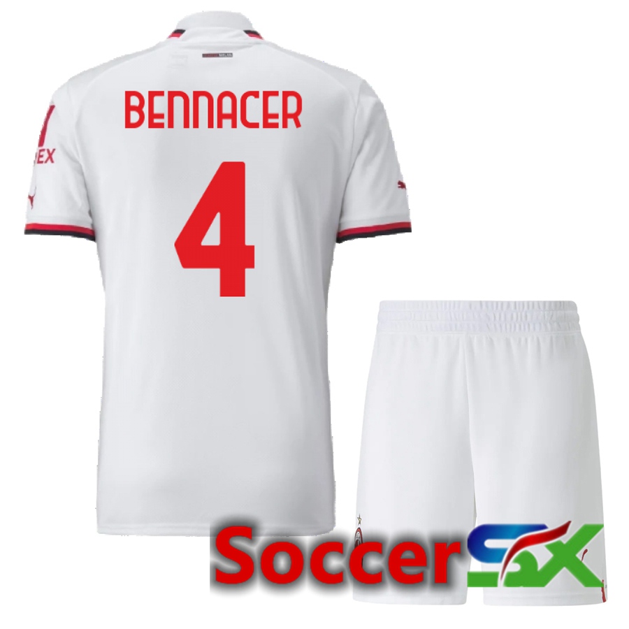 AC Milan (Bennacer 4) Kids Away Jersey 2022/2023