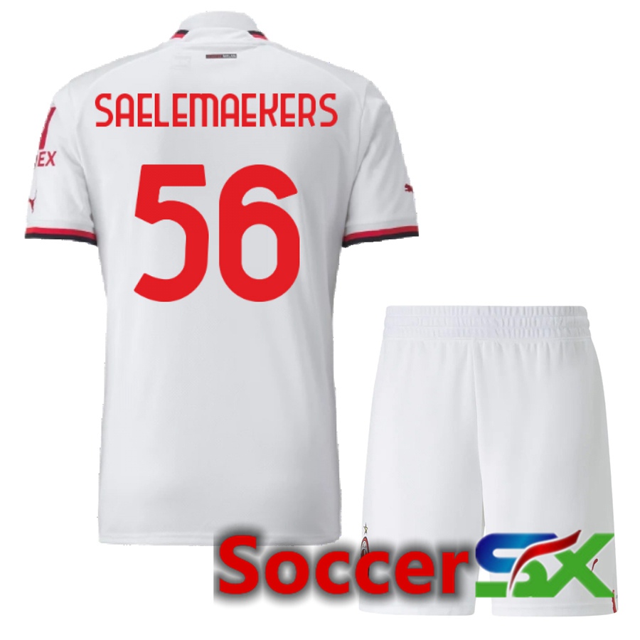 AC Milan (Saelemaekers 56) Kids Away Jersey 2022/2023