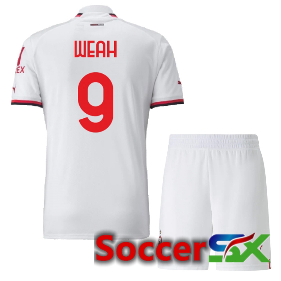 AC Milan (Weah 9) Kids Away Jersey 2022/2023