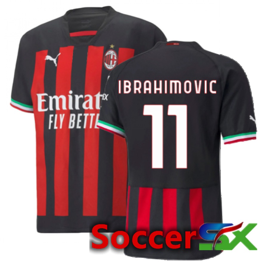 AC Milan (Ibrahimovic 11) Home Jersey 2022/2023