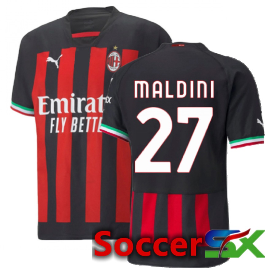 AC Milan (Maldini 27) Home Jersey 2022/2023