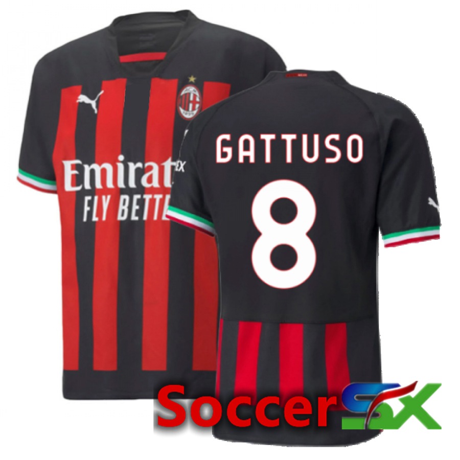 AC Milan (Gattuso 8) Home Jersey 2022/2023