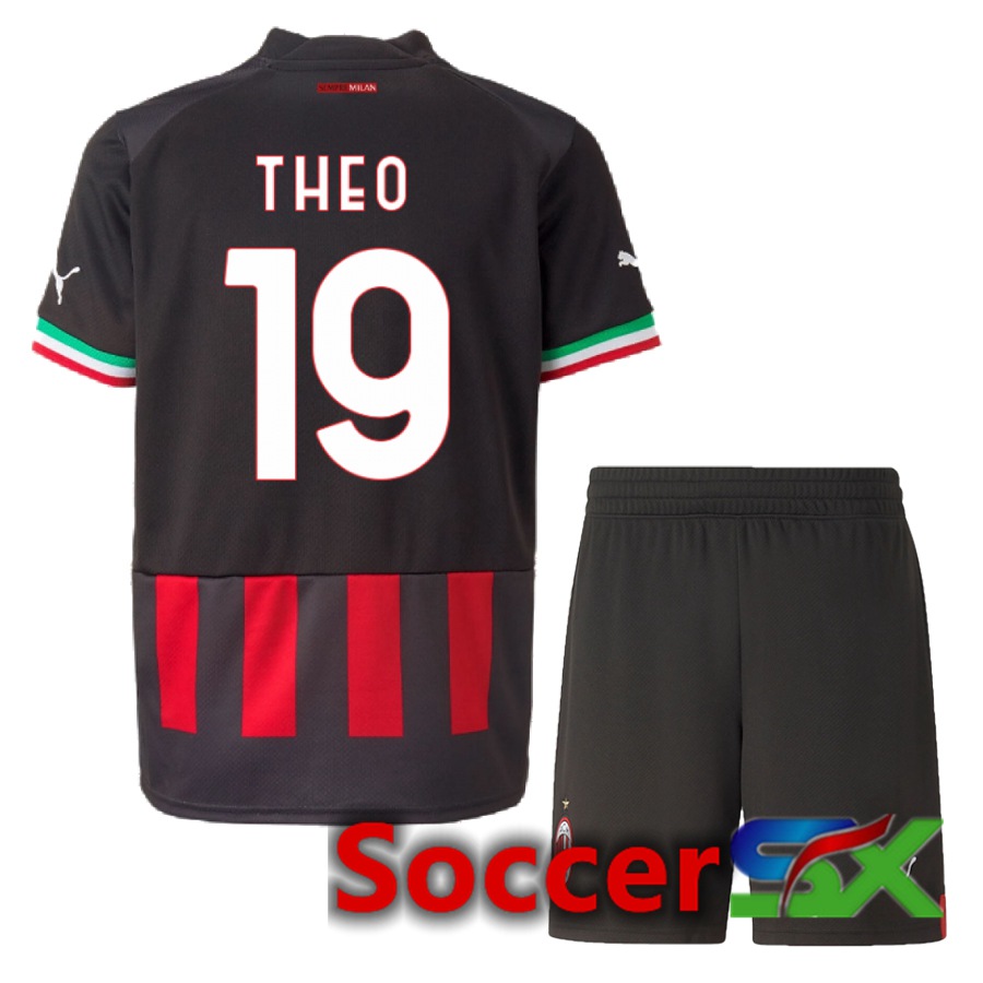 AC Milan (Theo 19) Kids Home Jersey 2022/2023