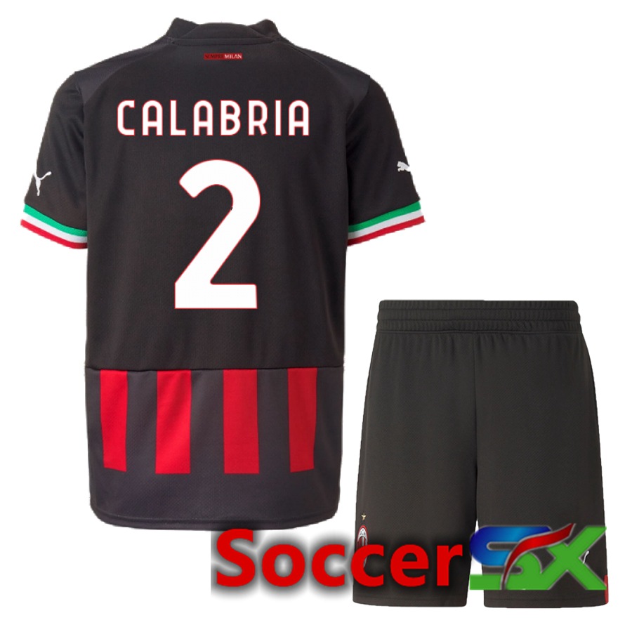 AC Milan (Calabria 2) Kids Home Jersey 2022/2023