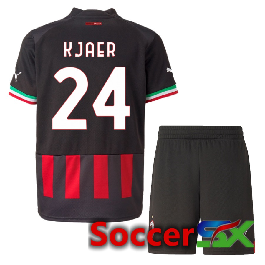 AC Milan (Kjaer 24) Kids Home Jersey 2022/2023