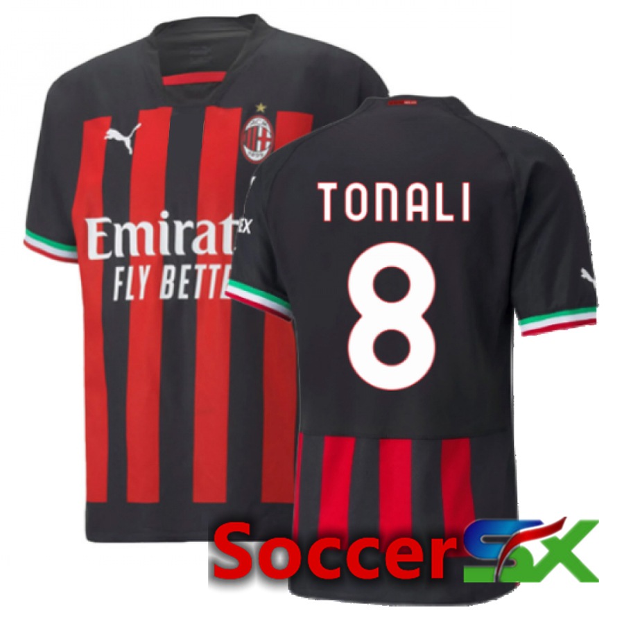AC Milan (Tonali 8) Home Jersey 2022/2023