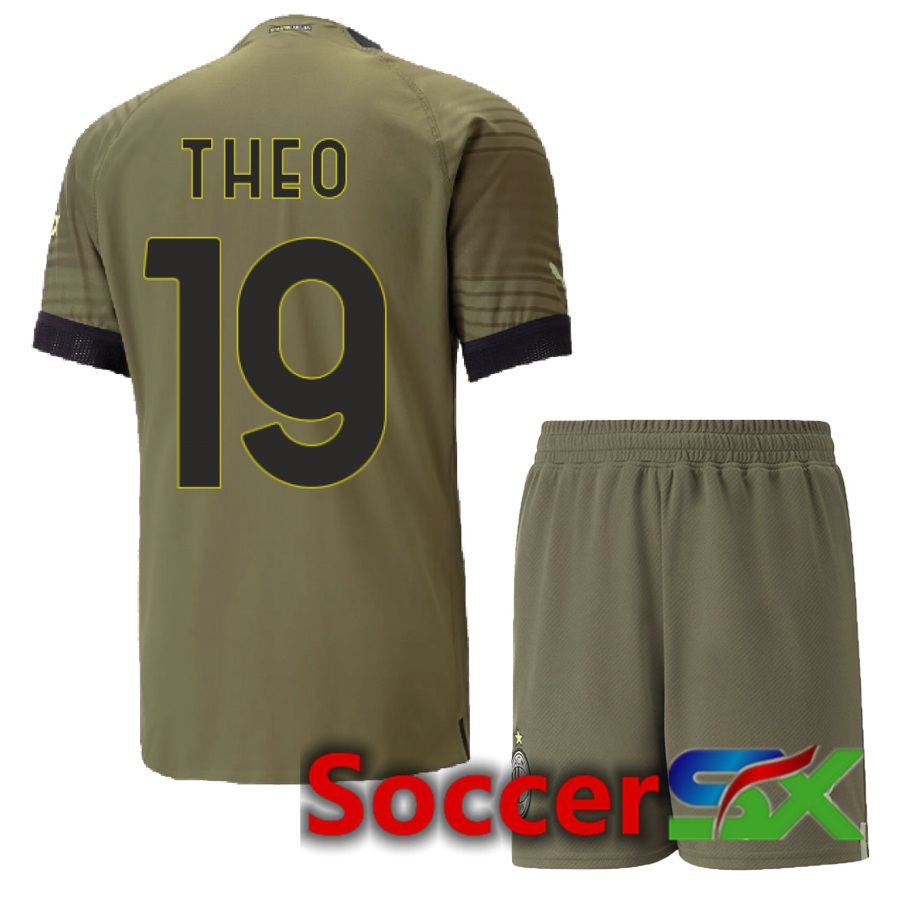 AC Milan (Theo 19) Kids Third Jersey 2022/2023