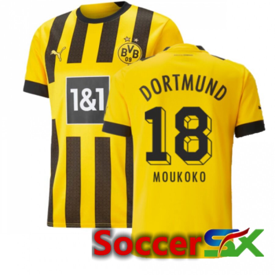Dortmund BVB (MOUKOKO 18) Home Jersey 2022/2023