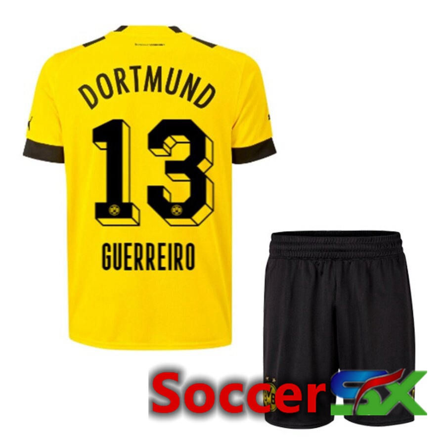 Dortmund BVB (GUERREIRO 13) Kids Home Jersey 2022/2023