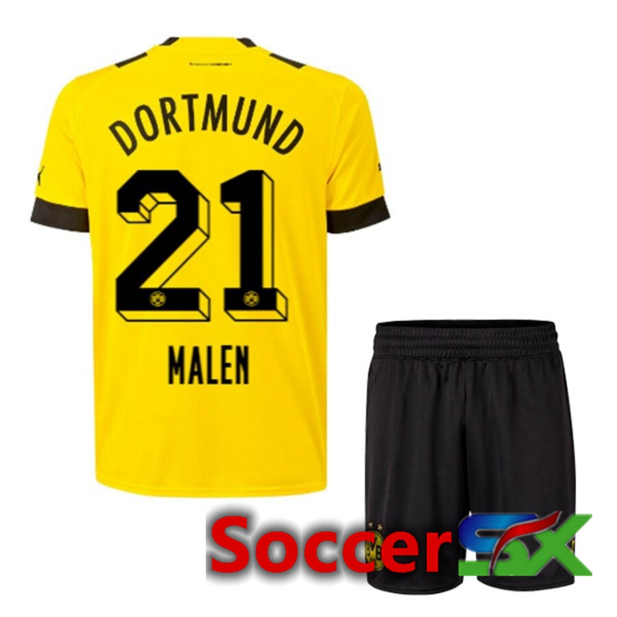Dortmund BVB (MALEN 21) Kids Home Jersey 2022/2023