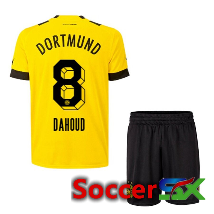 Dortmund BVB (DAHOUD 8) Kids Home Jersey 2022/2023