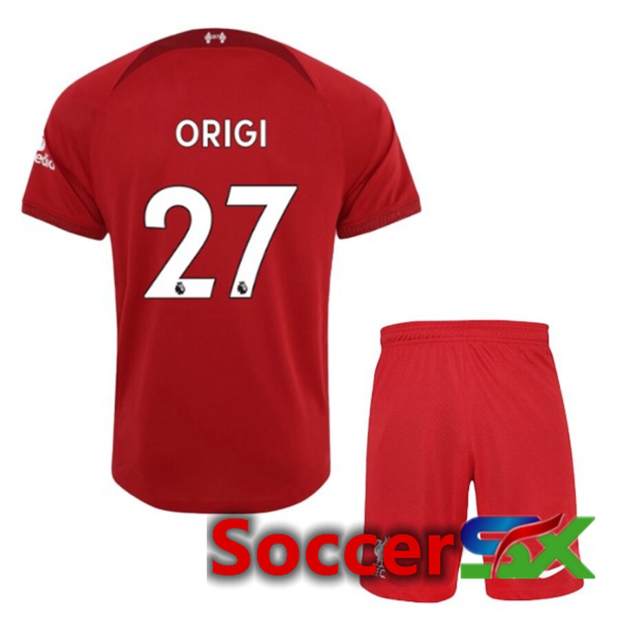 FC Liverpool（DARWIN 27）Kids Home Jersey 2022/2023