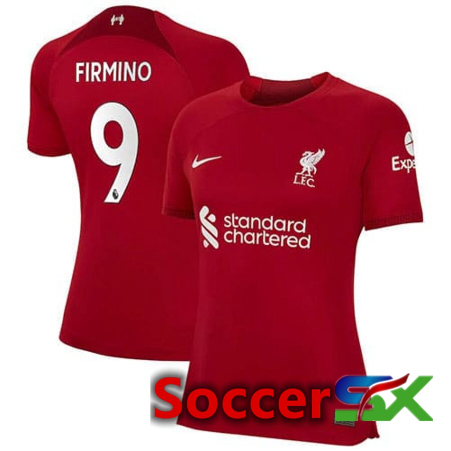 FC Liverpool（FIRMINO 9）Womens Home Jersey 2022/2023