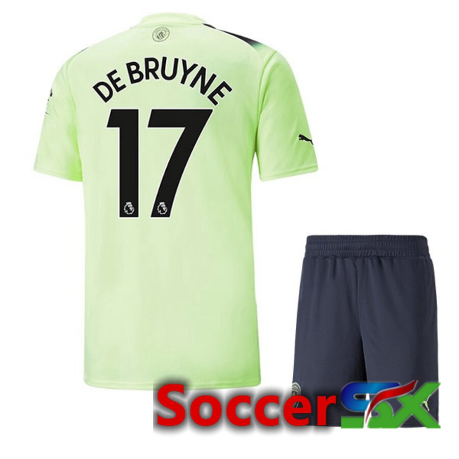 Manchester City（DEBRUYNE 17）Kids Third Jersey 2022/2023