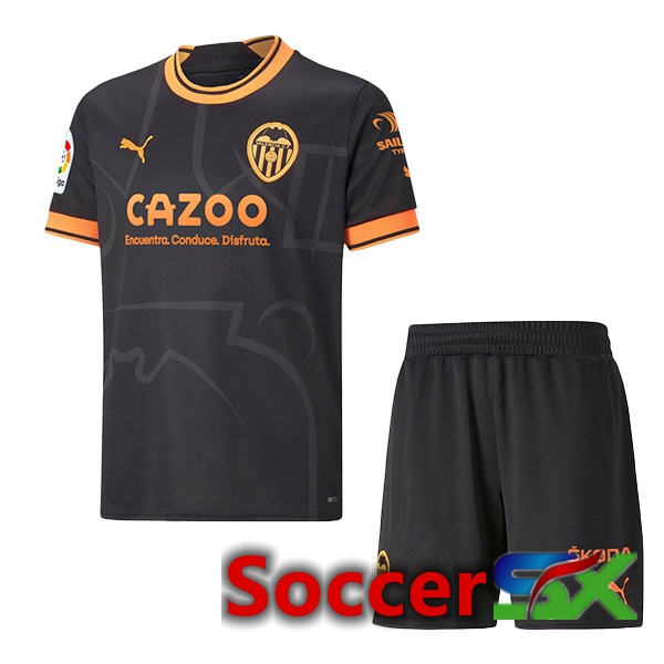 Valencia CF Kids Away Jersey Black 2022/2023