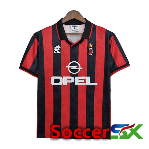 AC Milan Retro Home Jersey Red 1995-1996