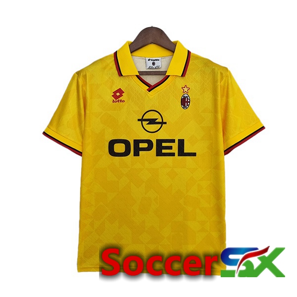 AC Milan Retro Away Jersey Yellow 1995-1996