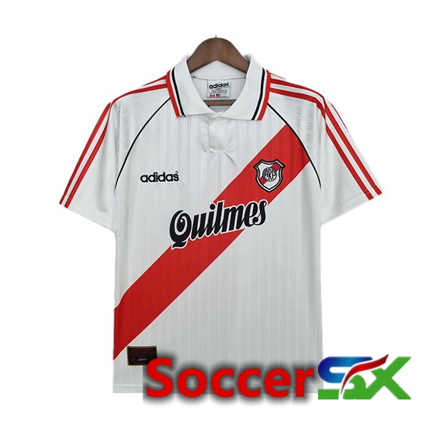 River Plate Retro Home Jersey White Red 1995-1996