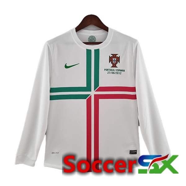 Portugal Retro Away Jersey Long Sleeve White 2012
