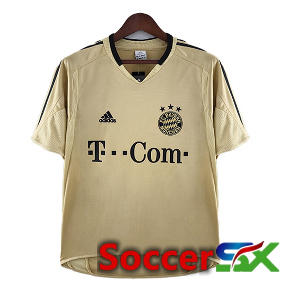 Bayern Munich Retro Away Jersey Yellow 2004-2005